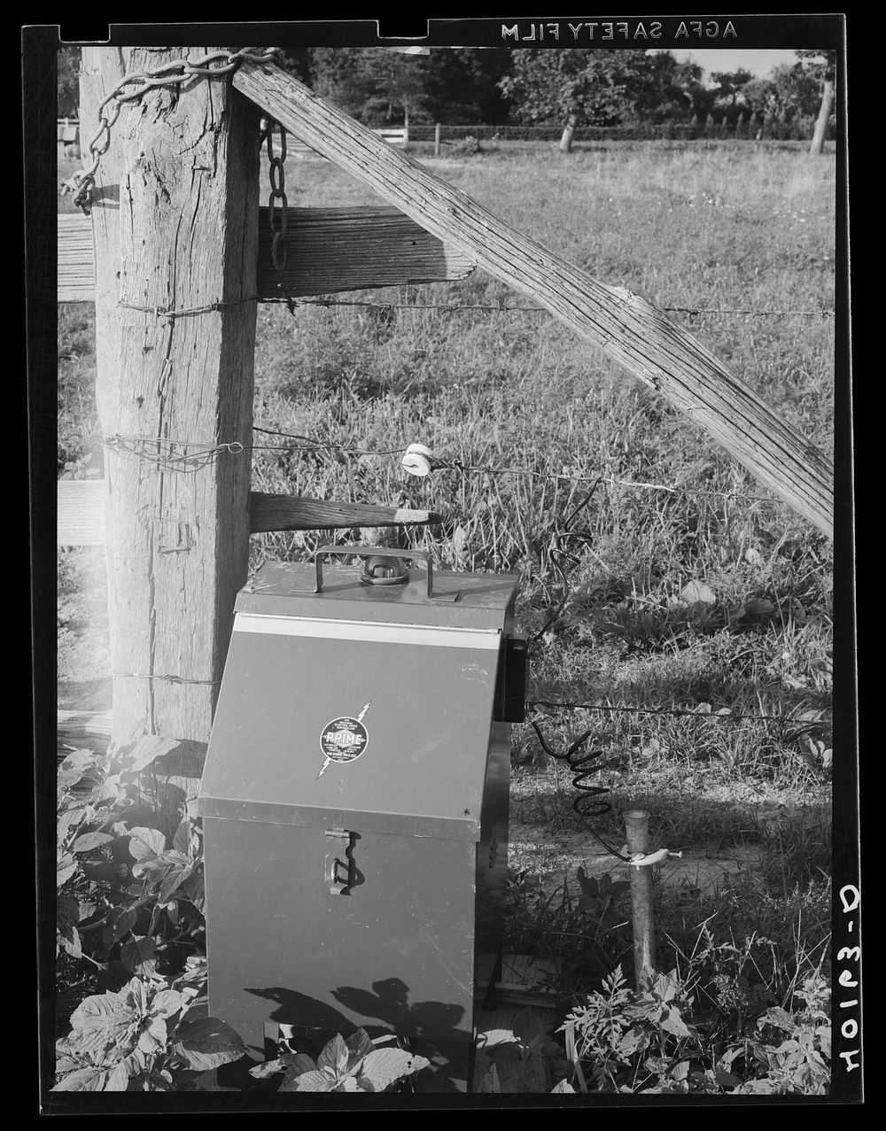 Lititz (vicinity), Lancaster County, Pennsylvania. Electric fence controller on the C.F. Minnich farm. Sourced from the…