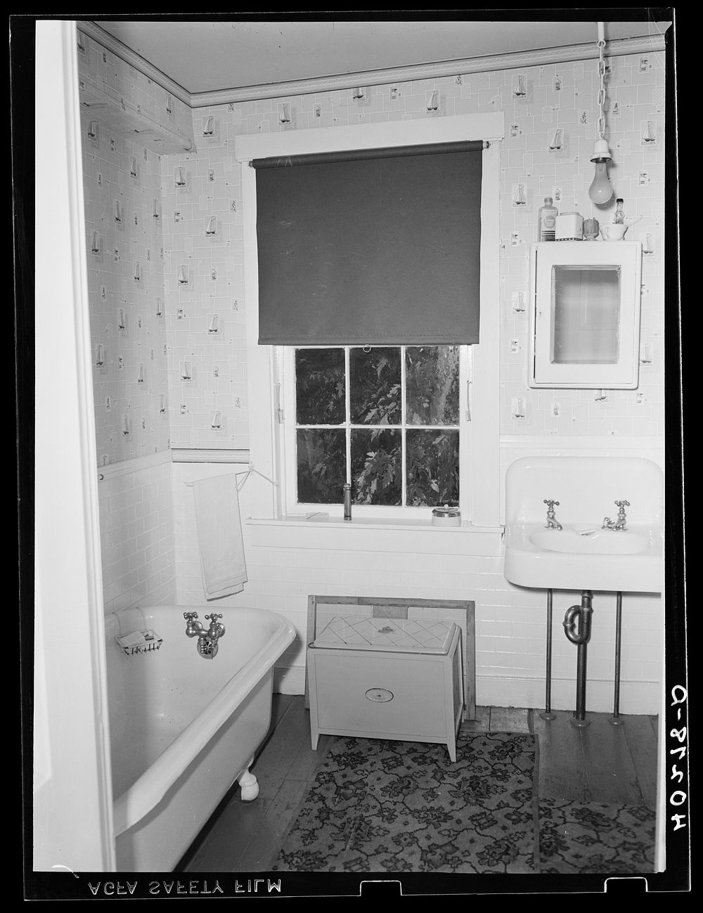 The bathroom in the house on the farm of Enos Royer. Lancaster County, Pennsylvania. Sourced from the Library of Congress.