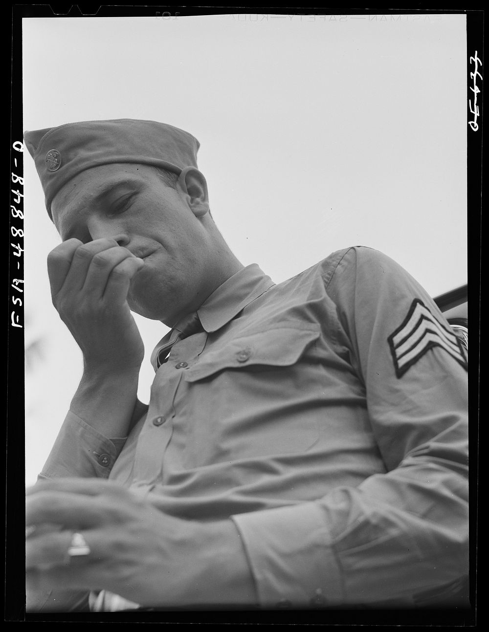 Camp Shelby, Hattiesburg, Mississippi. A soldier. Sourced from the Library of Congress.
