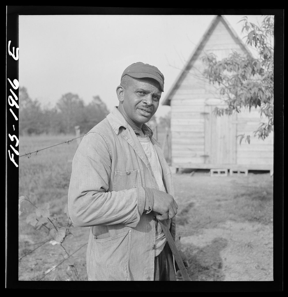 Newport News, Virginia.  shipyard worker at his rural home. Sourced from the Library of Congress.