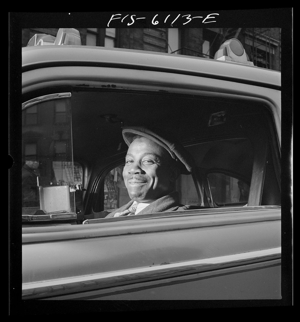 New York(?), New York.  taxi driver. Sourced from the Library of Congress.