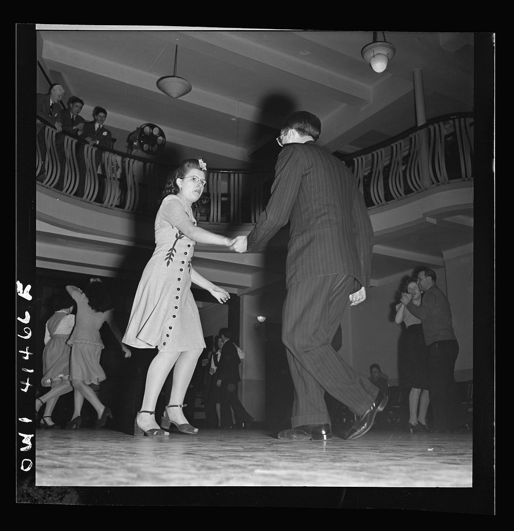 New York, New York. Charles Stanislaw and Frances Apadaccini, both blind, dancing at the Lighthouse, an institution for the…