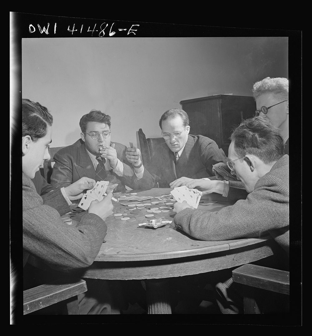 New York, New York. Playing cards, Braille playing cards are used, at the Lighthouse, an institution for the blind, at 111…