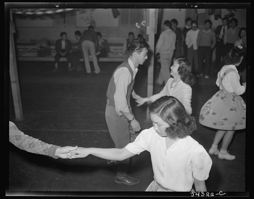 [Untitled photo, possibly related to: Tule Lake segregation center, Newell, California]. Sourced from the Library of…