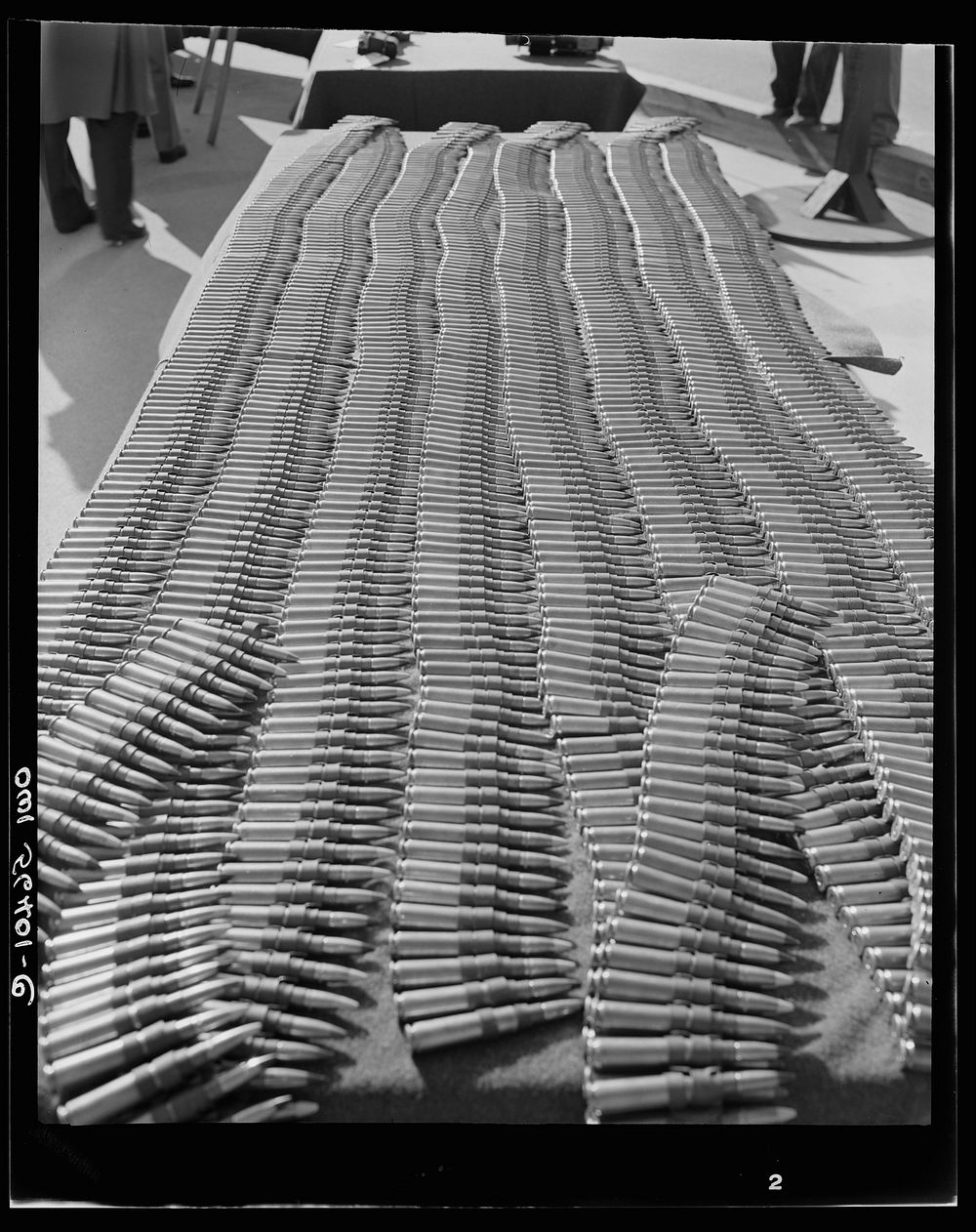 B-29 Super Fortress machine gun ammunition. Sourced from the Library of Congress.