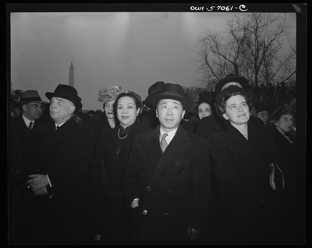 Dr. Wei Tao-Ming, of China, and other guests at the ceremony of the fourth inauguration of President Franklin Delano…