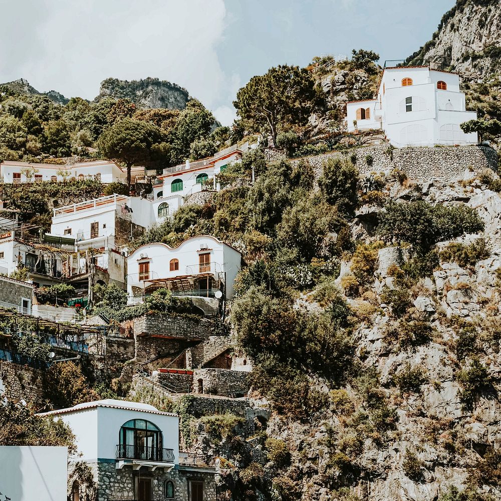Village on the hills at the Amalfi Coast, Italy
