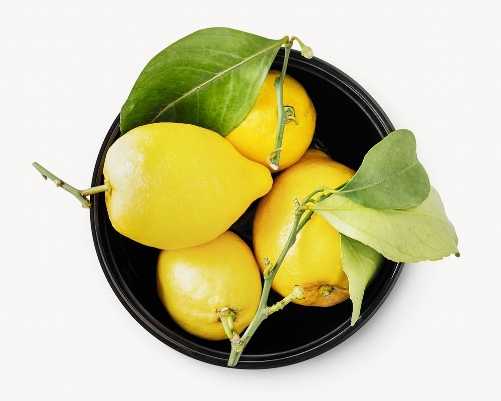 Lemon, fruit, food ingredient isolated image