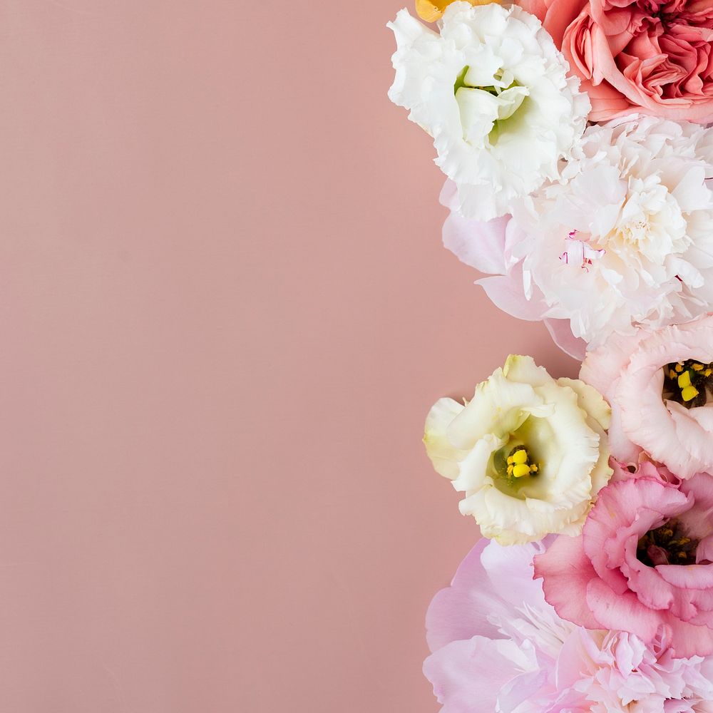 Beautiful lisianthus flowers background design