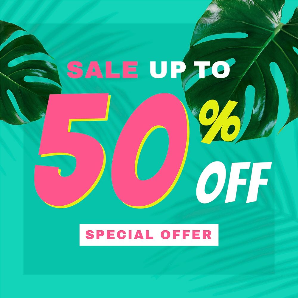 Sale up to 50% vector advertisement