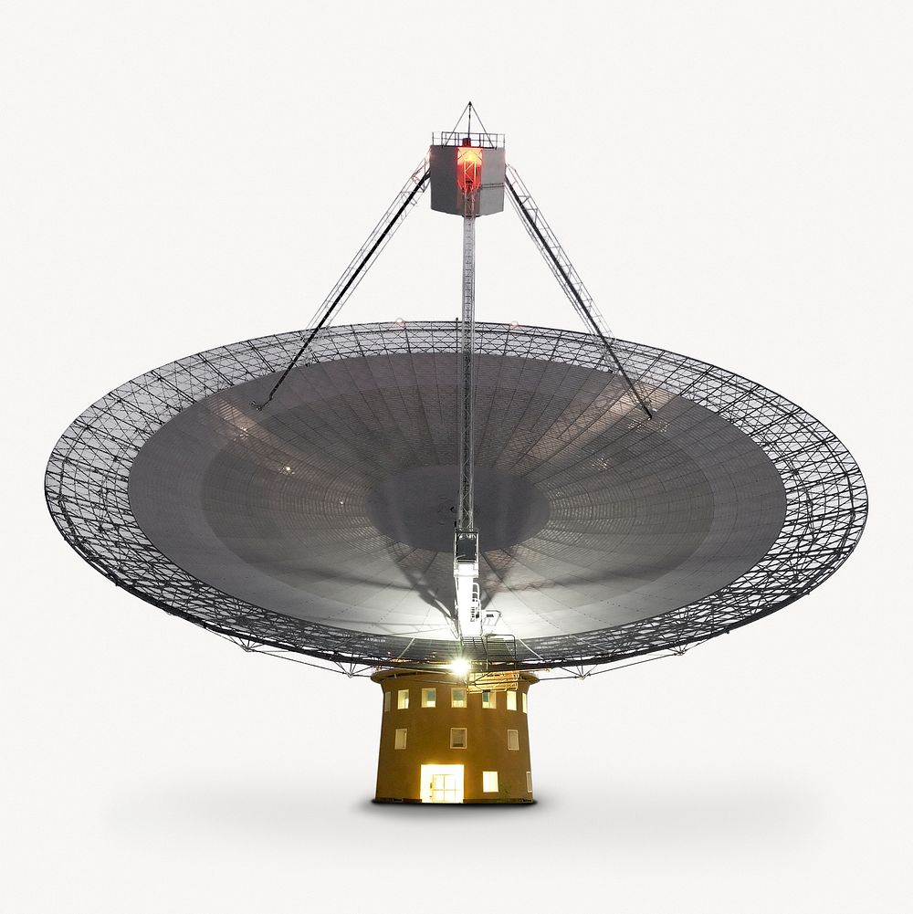 Deep space antenna, isolated image