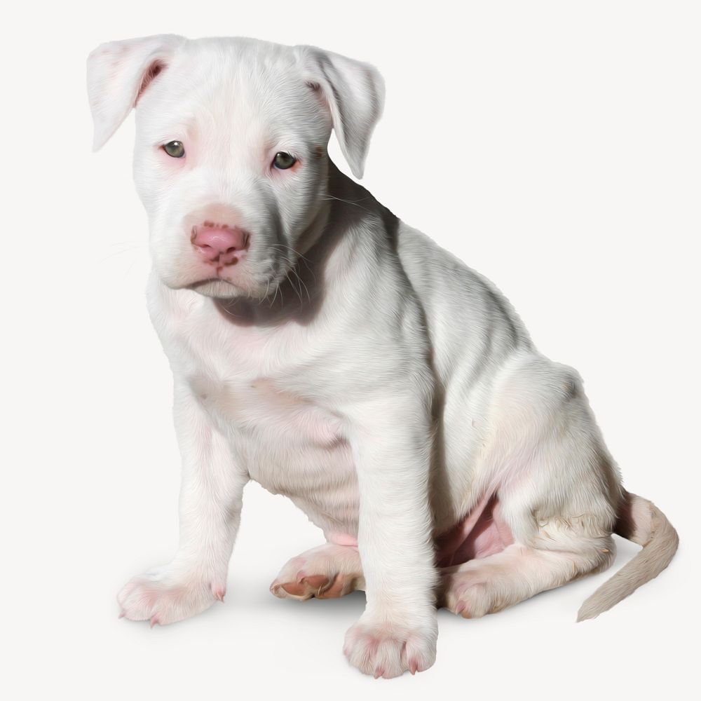 Labrador Retriever puppy sticker, pet animal isolated image psd