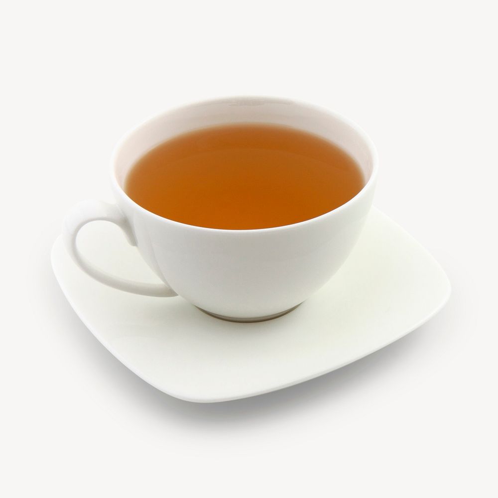 Tea collage element, drink design psd