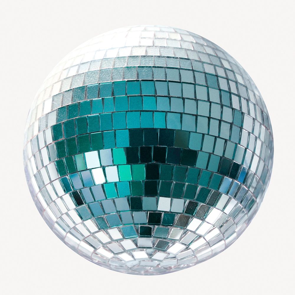 Disco ball sticker, party decoration isolated image psd