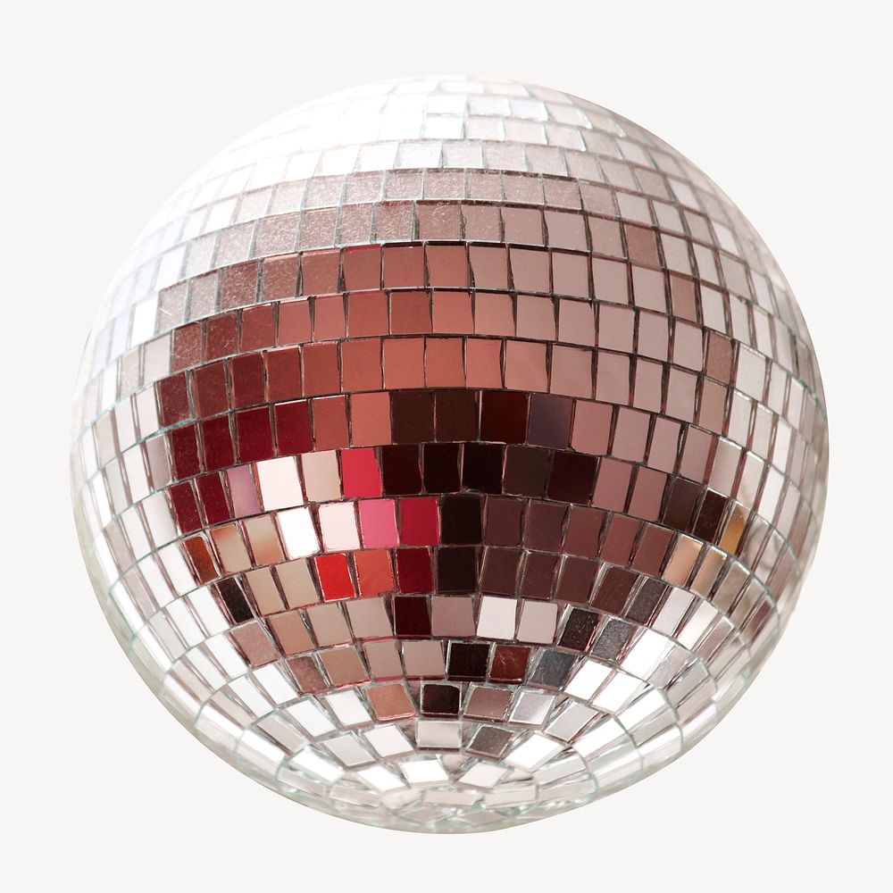 Disco ball, party decoration isolated image