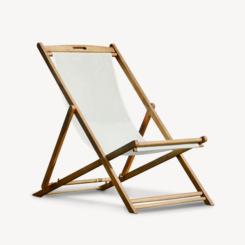 Beach chair, Summer vacation isolated image