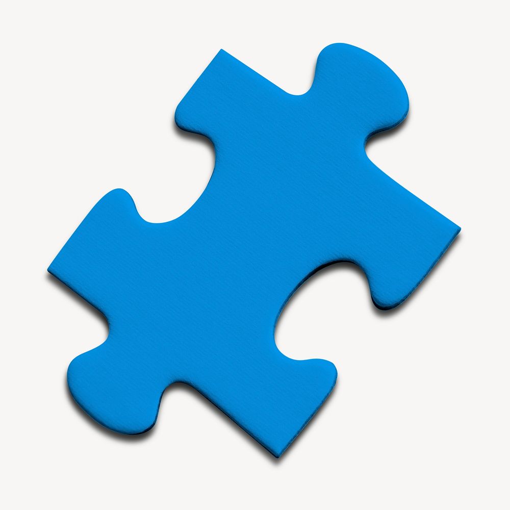 Jigsaw sticker, puzzle isolated image psd