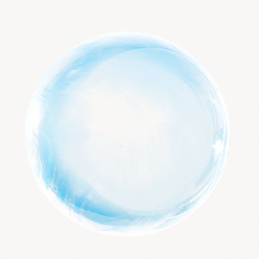 Clear bubble, aesthetic effect isolated image