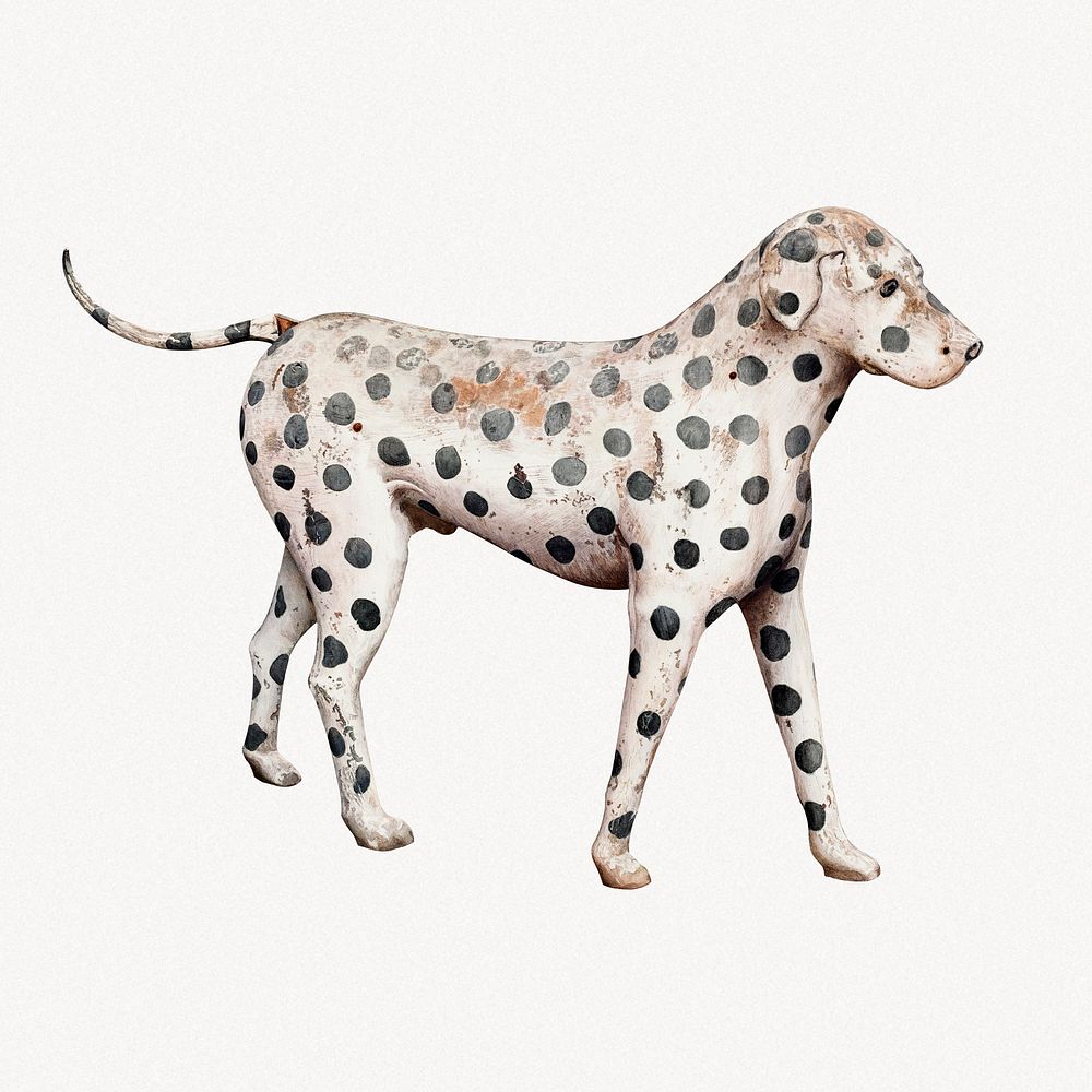 Dalmatian dog vintage illustration