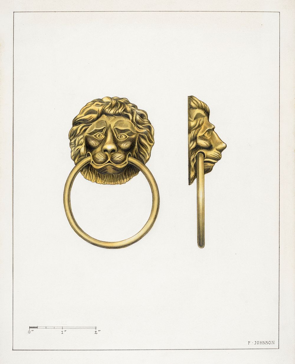 Drawer Pull (1936) by Philip Johnson. Original from The National Gallery of Art. Digitally enhanced by rawpixel.