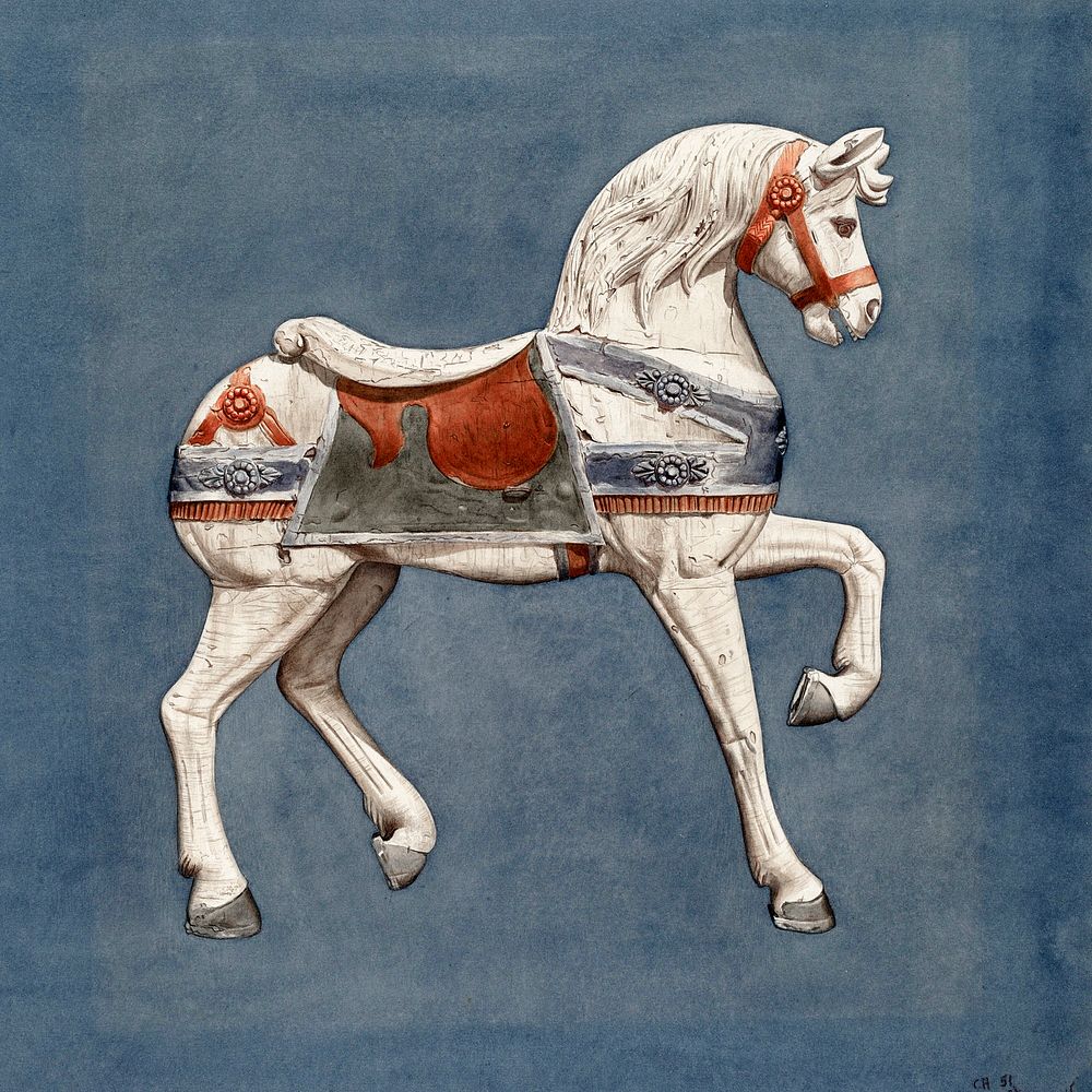 Carousel Horse (1935&ndash;1942) by Henry Murphy. Original from The National Gallery of Art. Digitally enhanced by rawpixel.