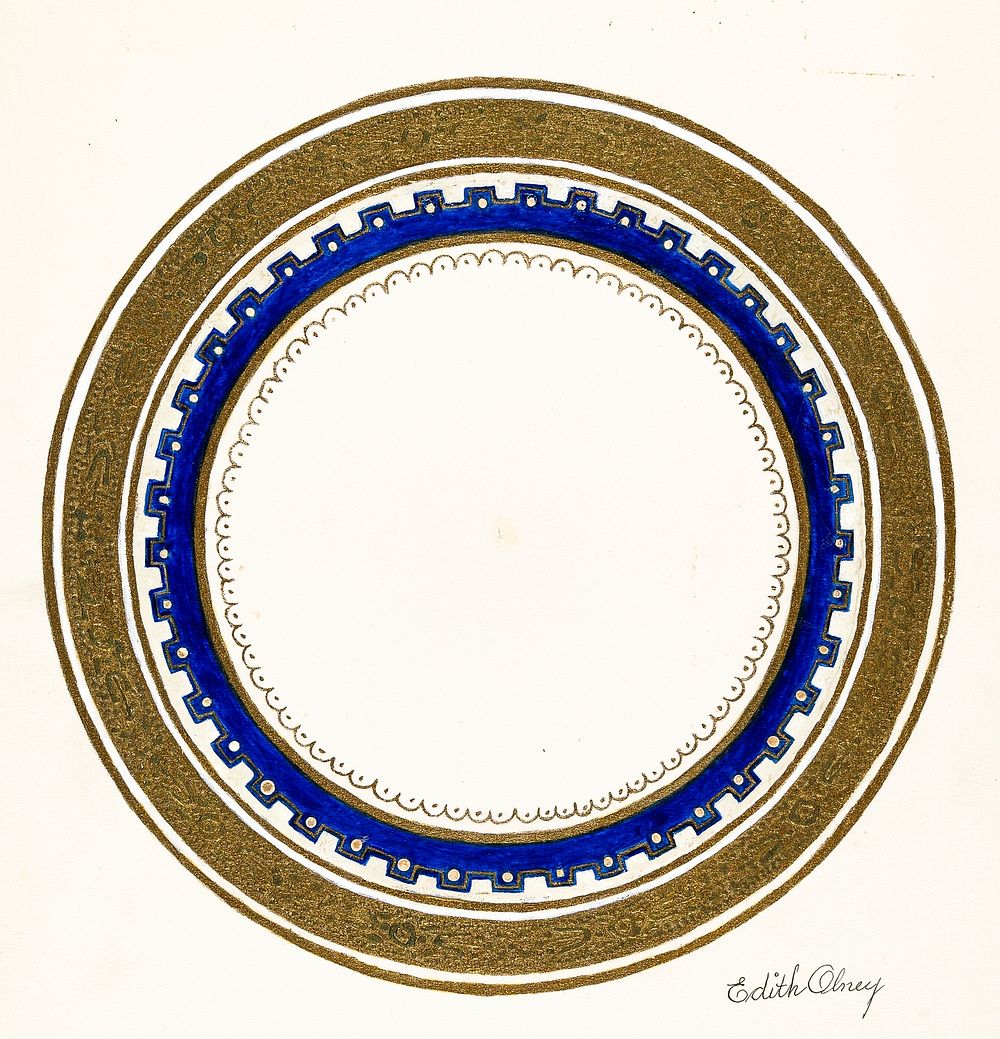 Plate (ca.1940) by Edith Olney. Original from The National Gallery of Art. Digitally enhanced by rawpixel.