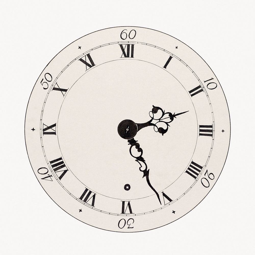 Clock vintage illustration