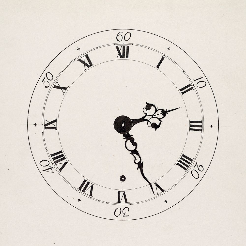 Mechanical clock drawing clipart, black | Free PSD - rawpixel