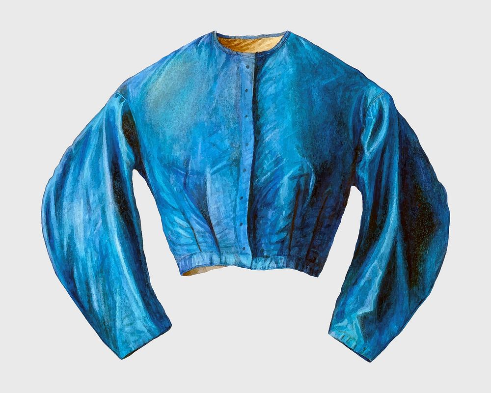 Vintage blue blouse vector, remix from artwork by Fred Hassebrock