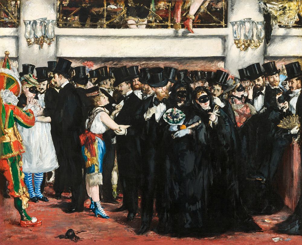 Masked Ball at the Opera (1873) painting in high resolution by Edouard Manet. Original from National Gallery of Art.…
