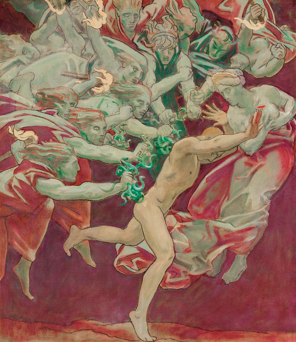Study for the Museum of Fine Arts, Boston, Murals: Orestes and the Furies (ca. 1920&ndash;1921) by John Singer Sargent.…