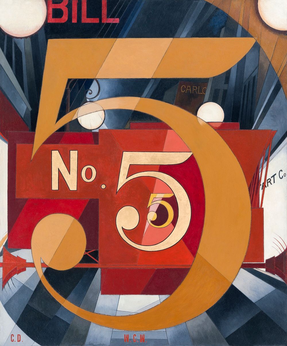 I Saw the Figure 5 in Gold (1928) painting in high resolution by Charles Demuth. Original from The MET Museum. Digitally…