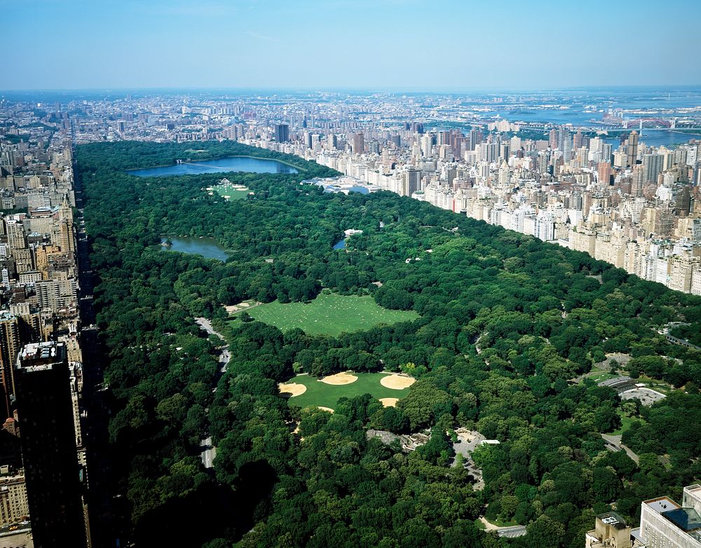 Aerial view of Central Park, New York. Original image from Carol M. Highsmith&rsquo;s America, Library of Congress…