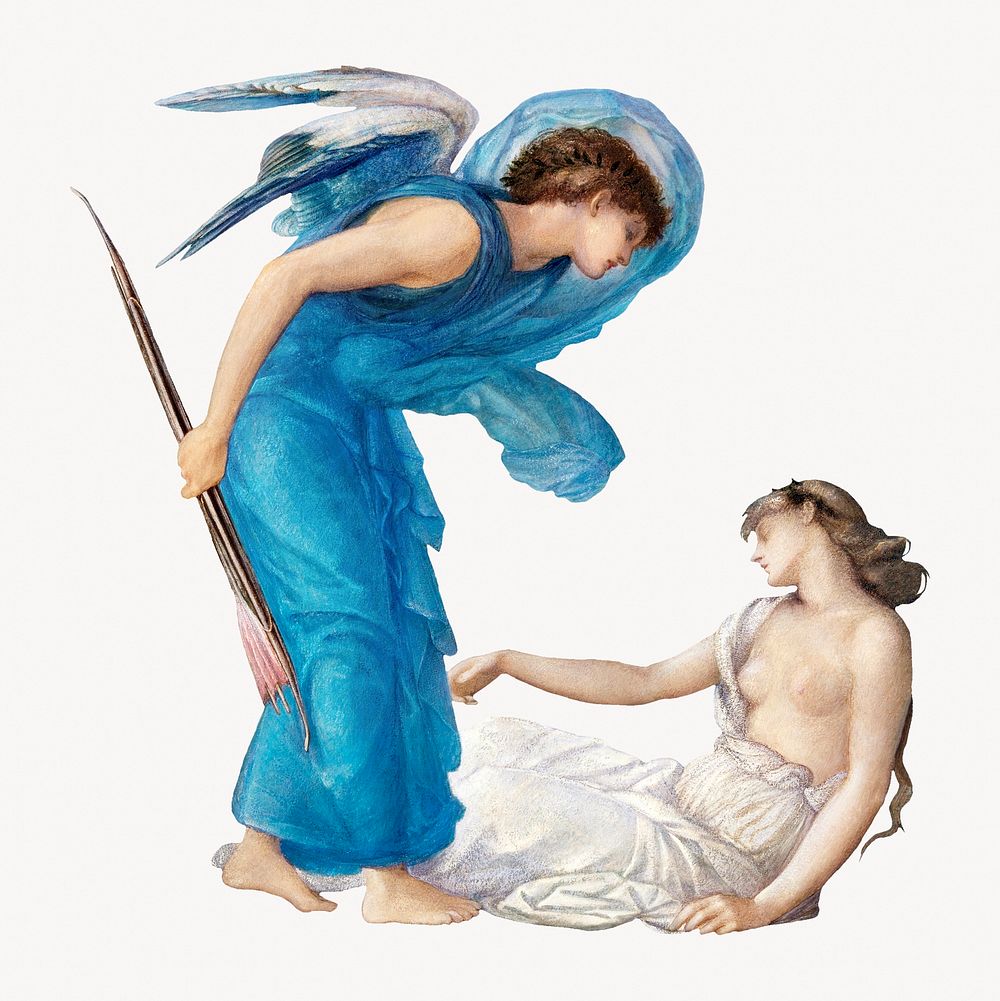 Cupid and psyche illustration, vintage artwork