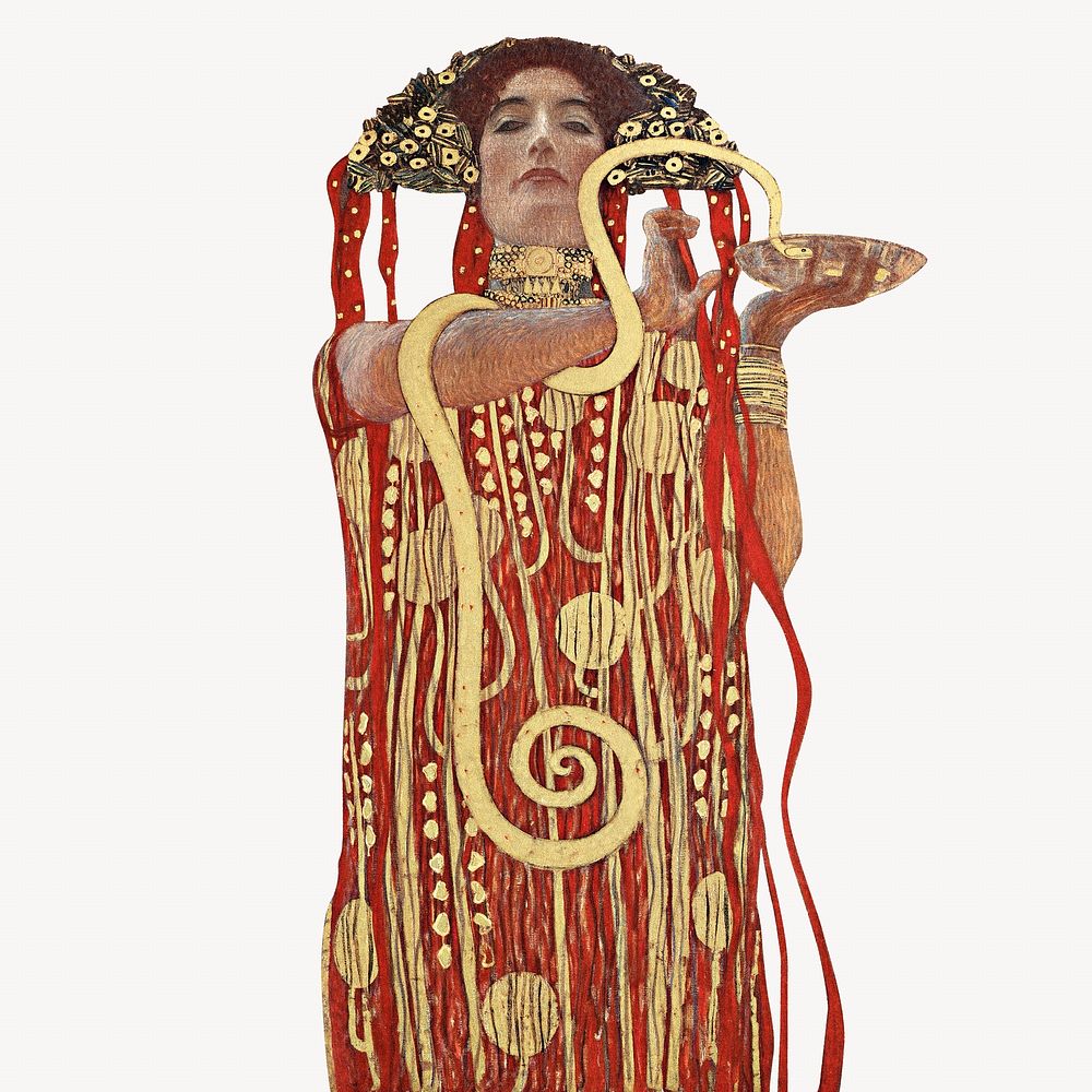 Gustav Klimt's Hygieia art nouveau illustration