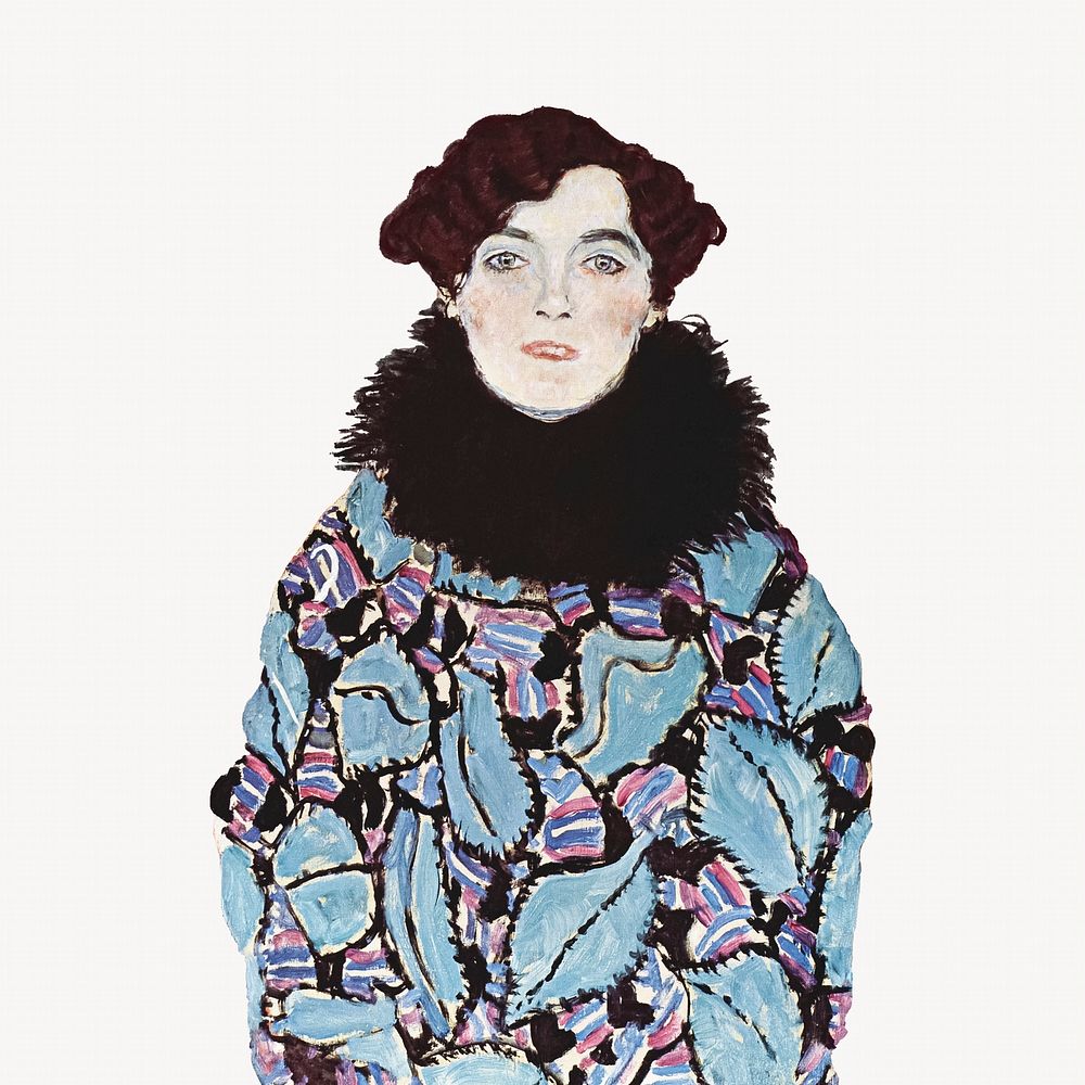Gustav Klimt's Portrait of Johanna Staude vintage illustration
