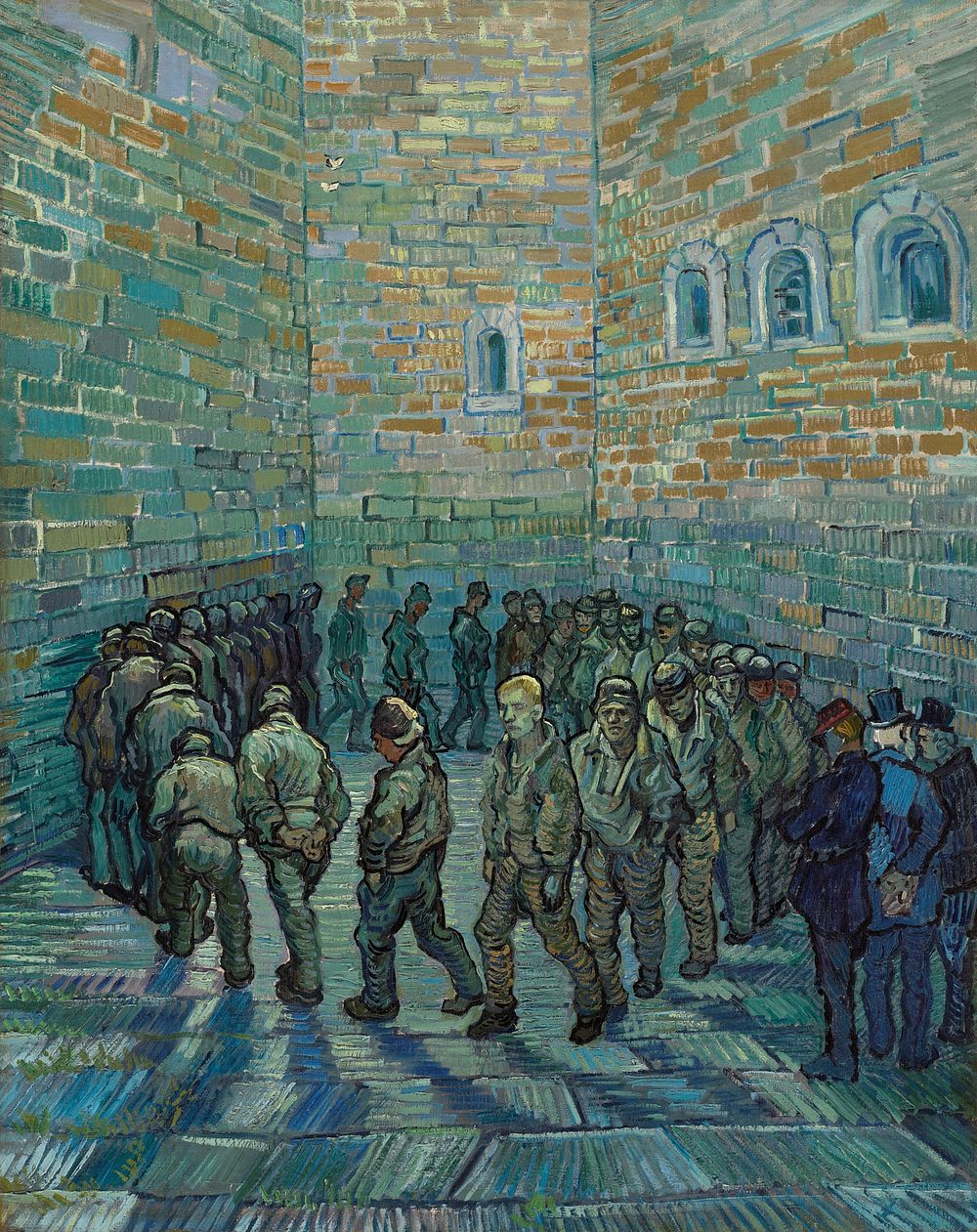 Vincent van Gogh's Prisoners Exercising (1890) famous painting. Original from Wikimedia Commons. Digitally enhanced by…