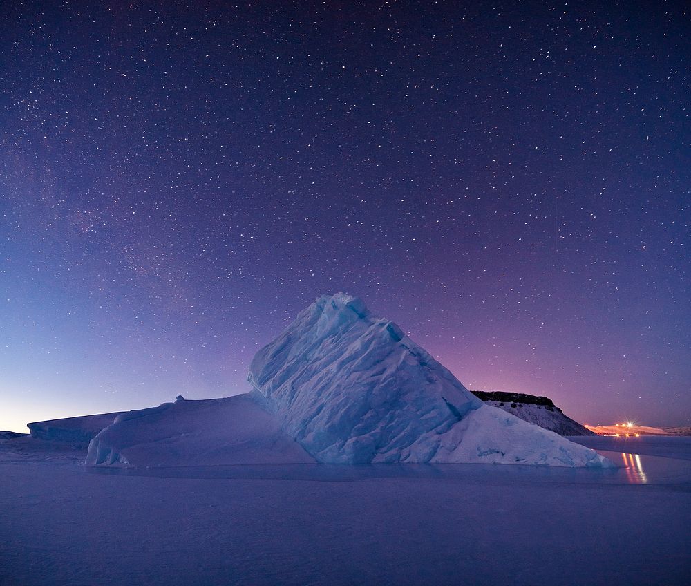 Iceberg in North Star Bay, Greenland. Original from NASA. Digitally enhanced by rawpixel.