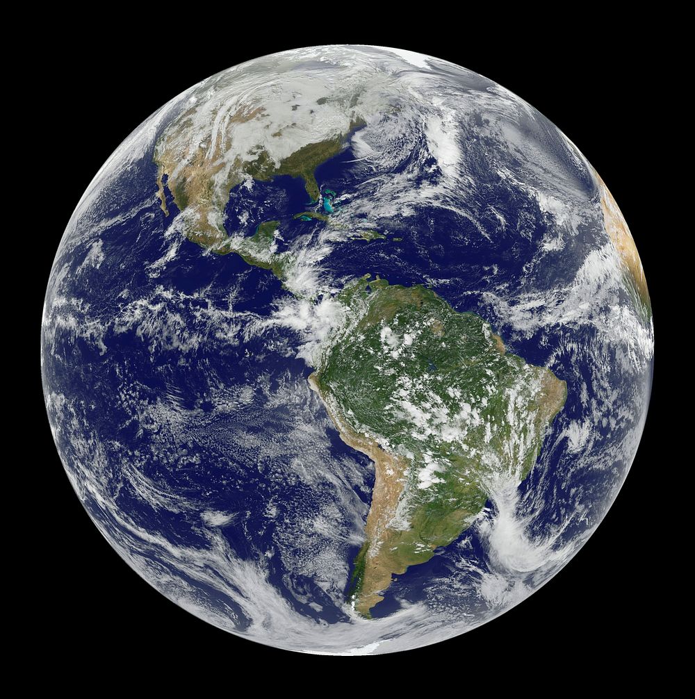 View of the Americas on 12.13.14. Original from NASA. Digitally enhanced by rawpixel.