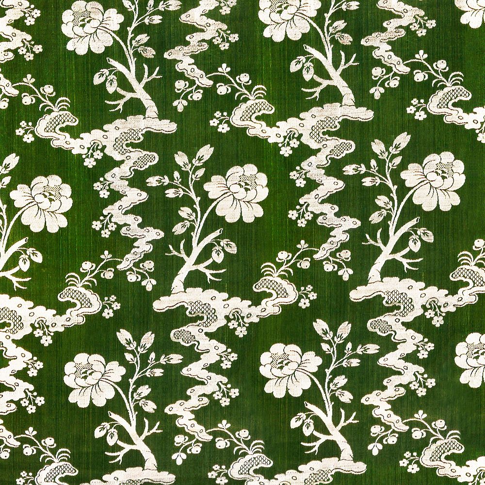 Vintage green floral pattern background image