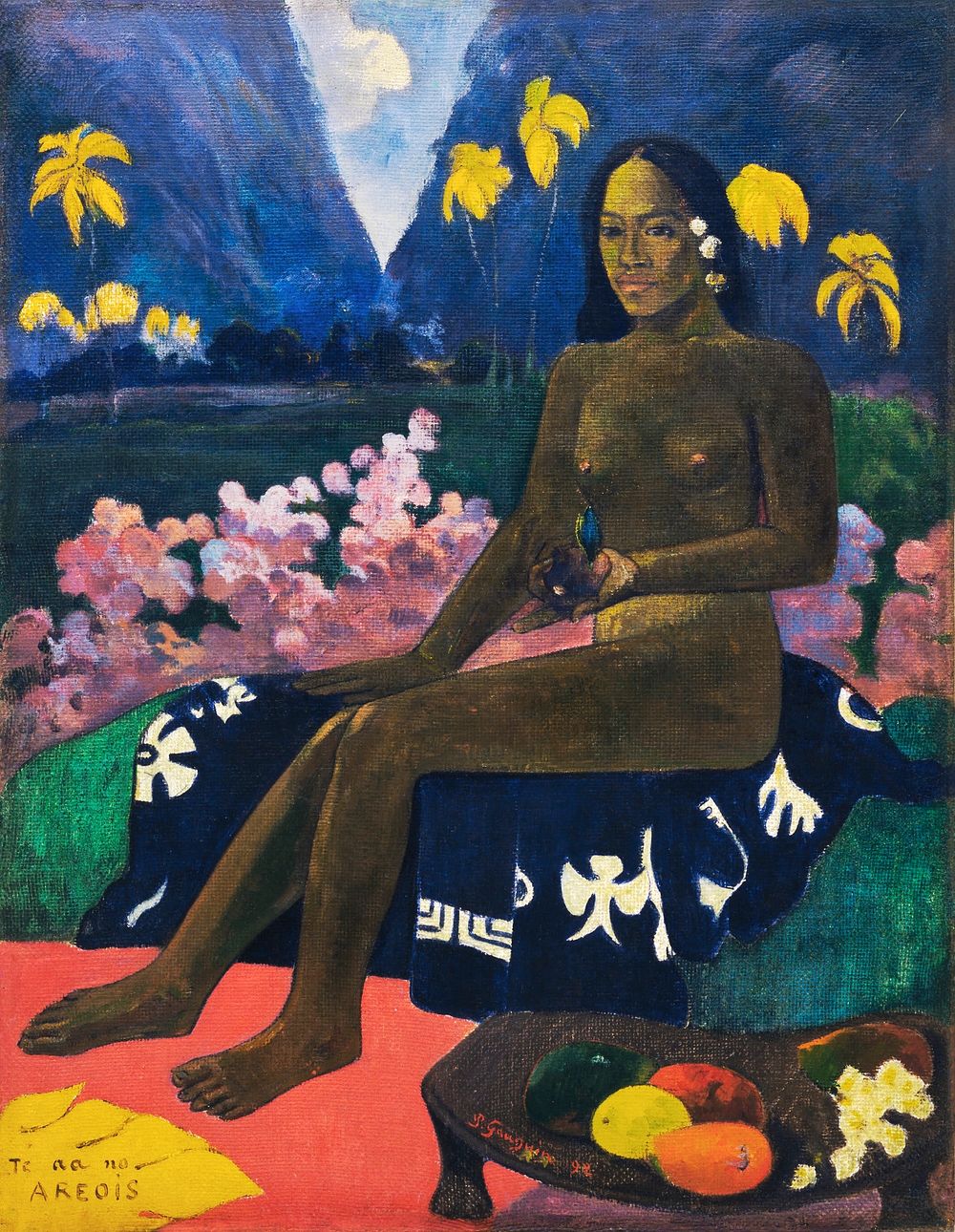 Paul Gauguin's The Seed of the Areoi (1892) famous painting. Original from Wikimedia Commons. Digitally enhanced by rawpixel.