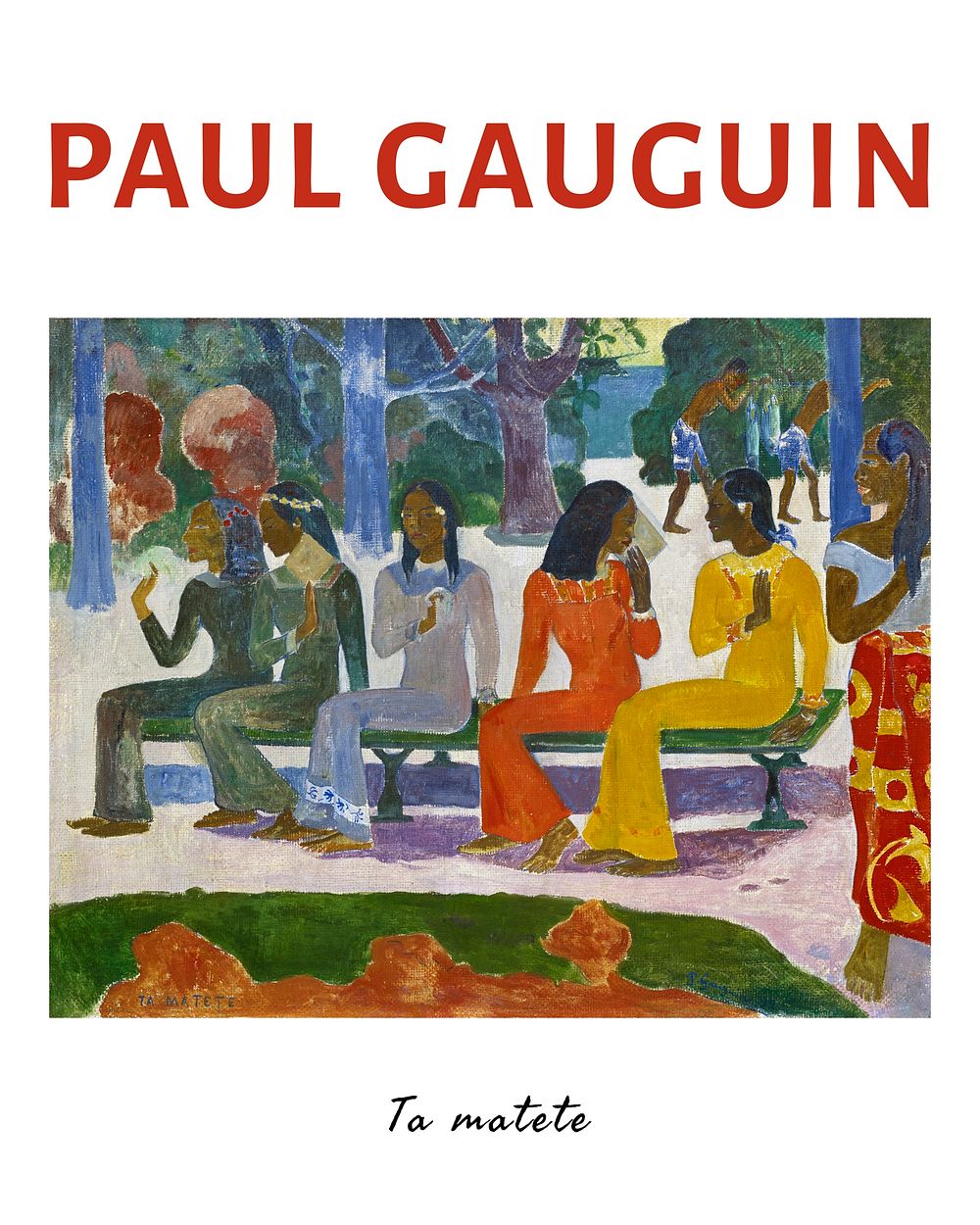 Paul Gauguin poster, famous painting Ta matete wall art decor