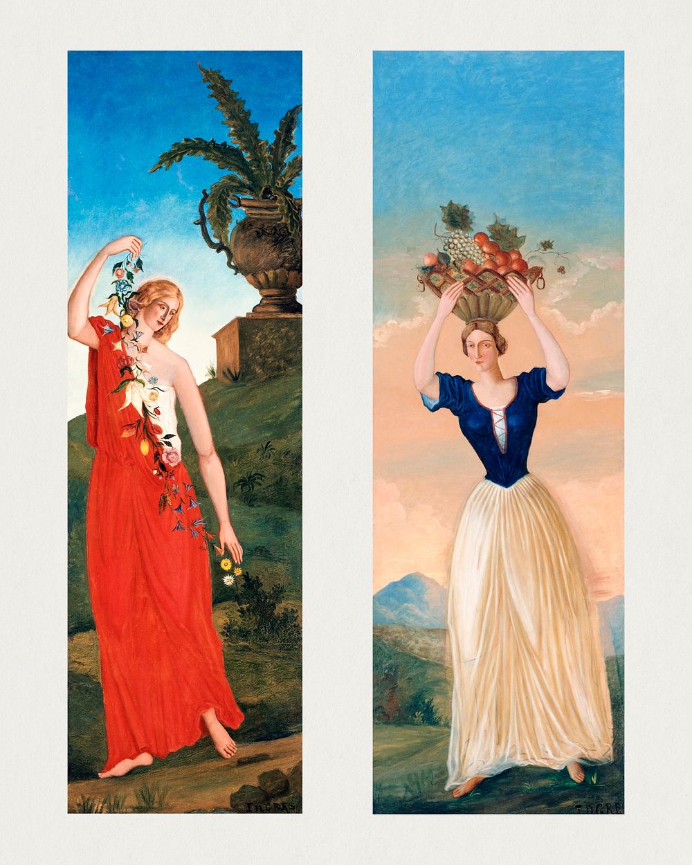 Paul C&eacute;zanne's The four seasons (1860) famouse painting. Original from the Public Institution Paris Mus&eacute;es.…