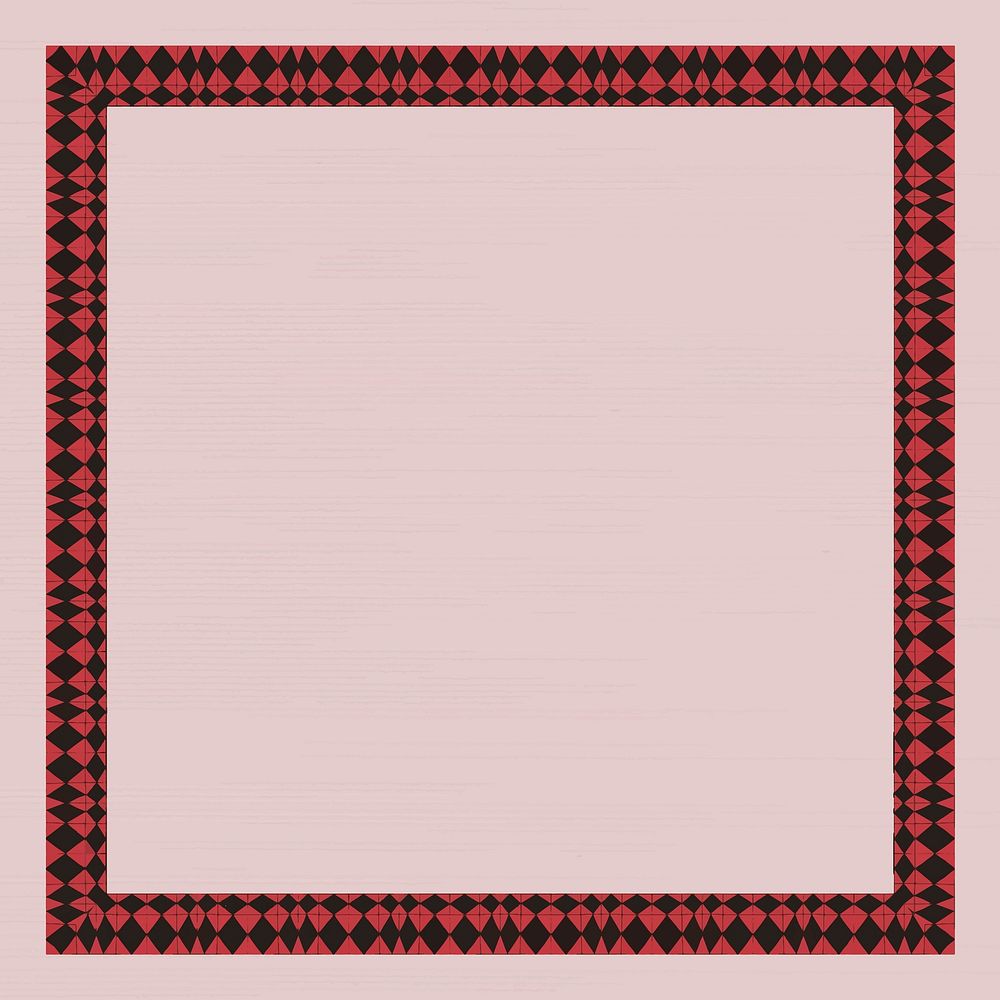 Frame vector with vintage red border, remixed from the artworks by Mario Simon