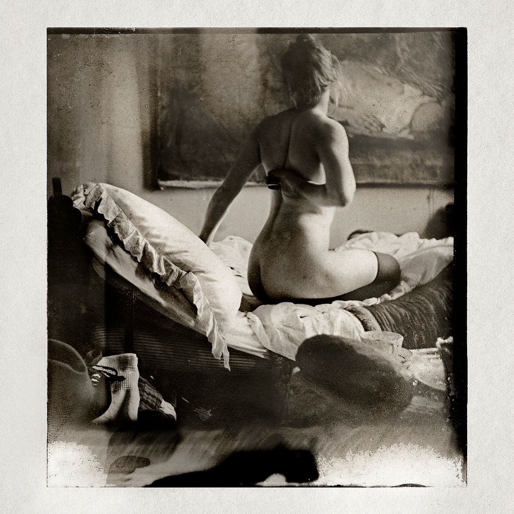 Nude photography of Marie Jordan (ca. 1889) by by George Hendrik Breitner. Original from The Rijksmuseum. Digitally enhanced…