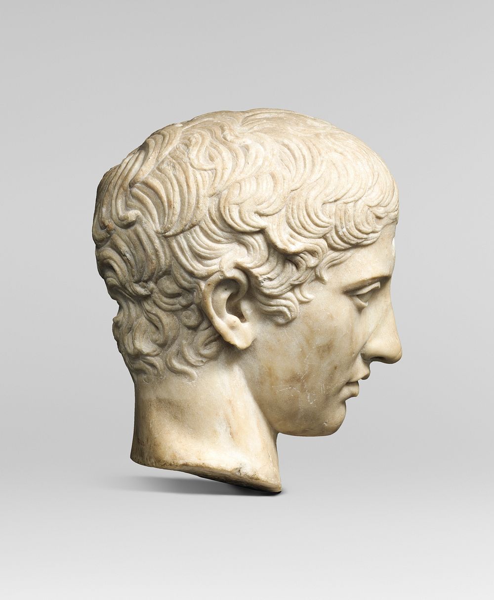 Marble head of a youth (A.D. 41&ndash;54) sculpture in high resolution. Original from The MET Museum. Digitally enhanced by…