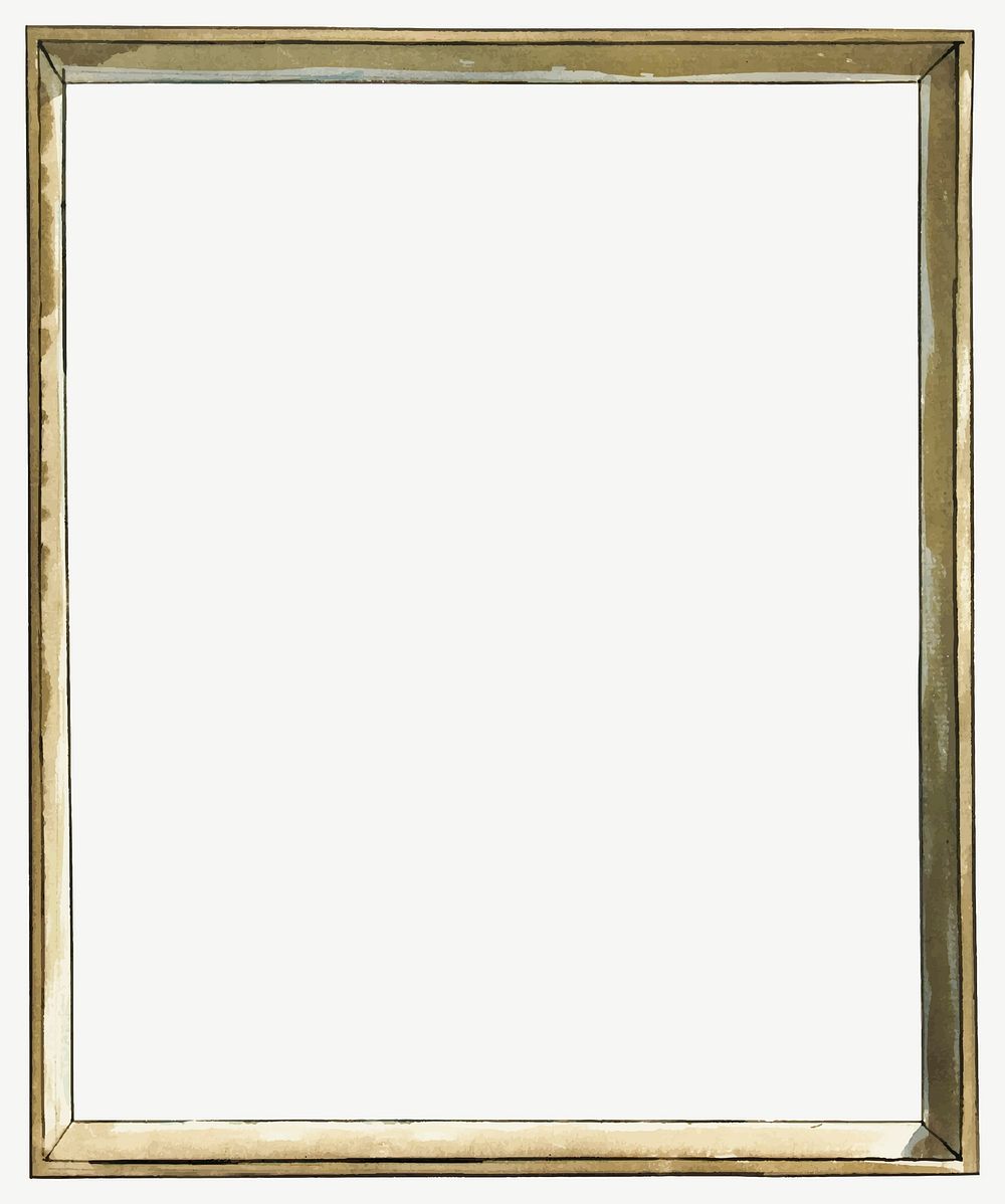 Vintage gold picture frame illustration vector