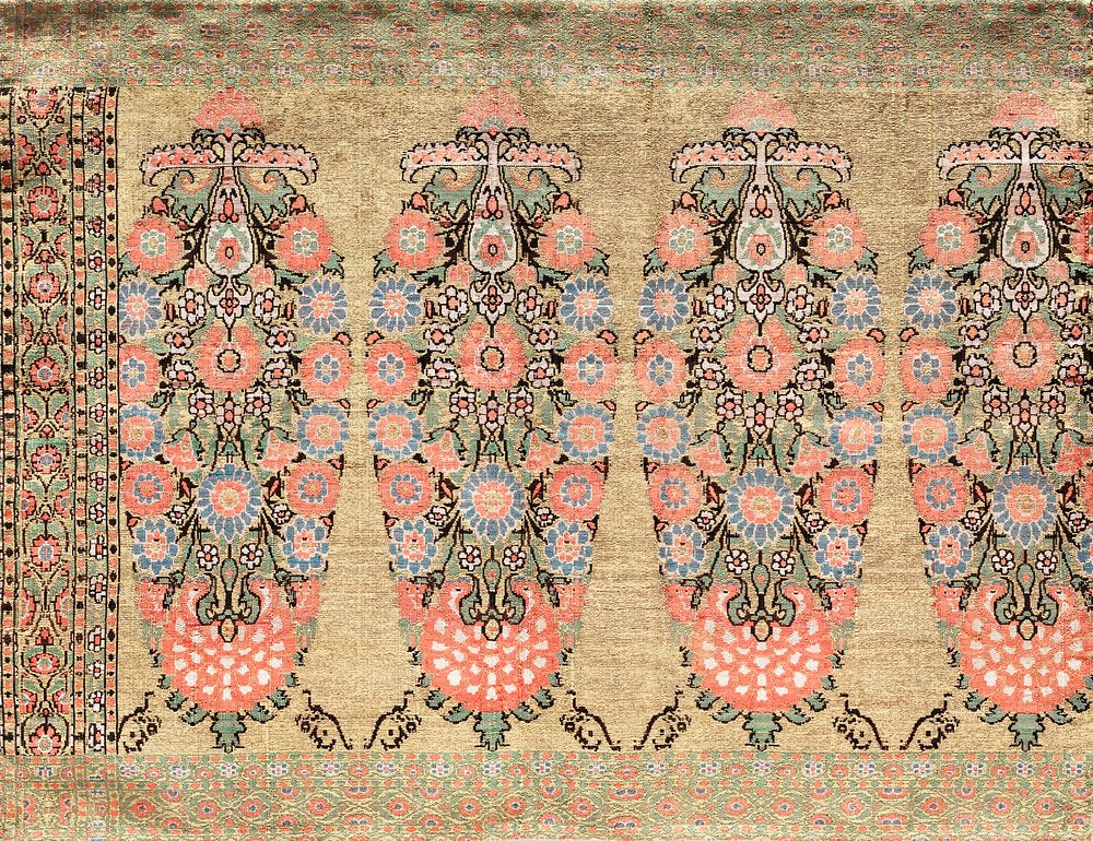 Iranian Scarf during the 17th century. Original from The Cleveland Museum of Art. Digitally enhanced by rawpixel.