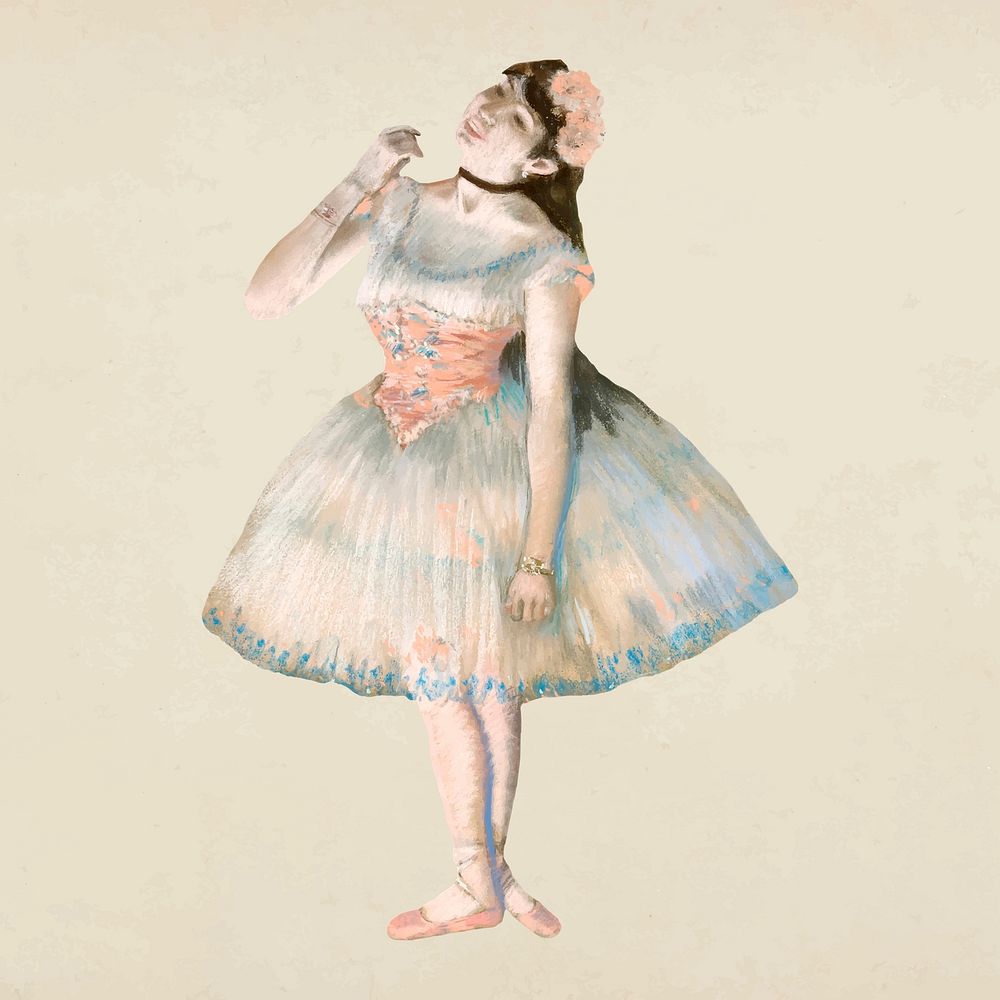 Ballet dancer vector, remixed from the artworks of the famous French artist Edgar Degas.