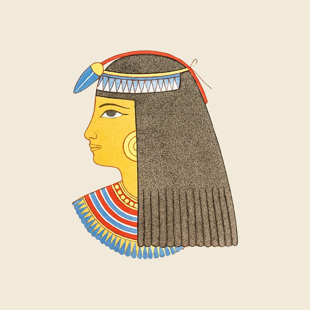 Antique Egyptian goddess vector element illustration